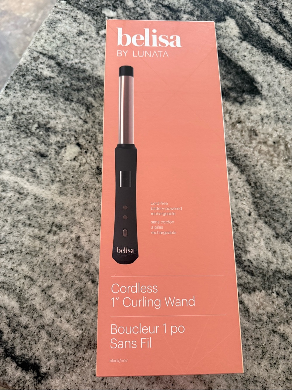 Cordless 1" Curling Wand — Black